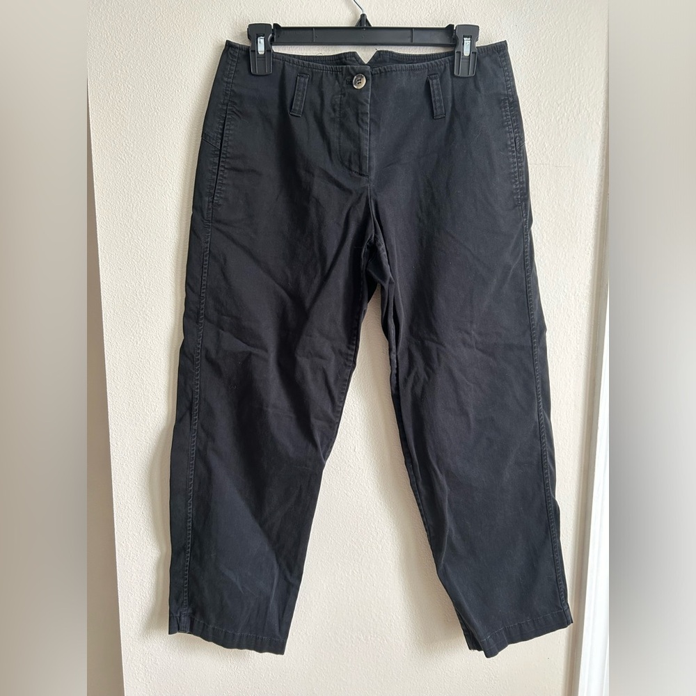 Theory Black Ankle Crop Pants Size 2